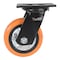 Vestil Polyurethane Swivel Caster 5 In. Diameter x 2 In. Width 639 Lb. Capacity Orange/Silver CST-E6-5X2PUP-S - alternate 4